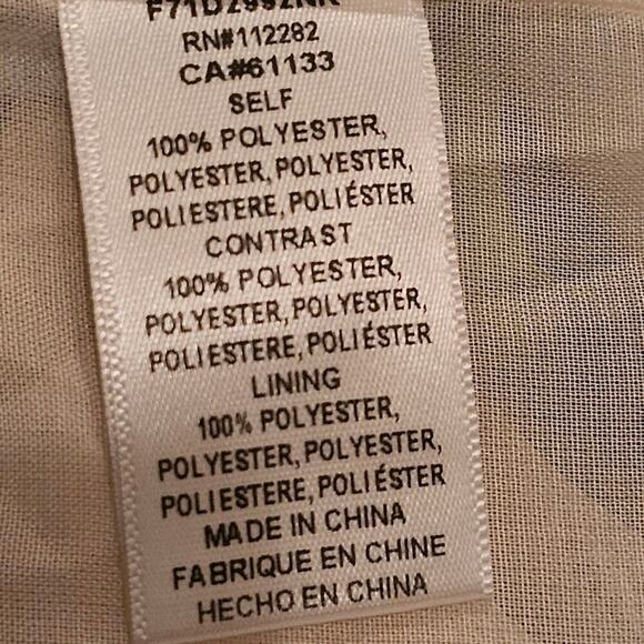 Adelyn Rae Ivory Green Cold Shoulder Printed Dress Women's Size Med New - Picture 9 of 10